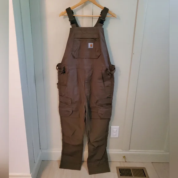 Carhartt Steel Rugged Flex Ripstop Bib Overall Mens - Picture 4 of 7
